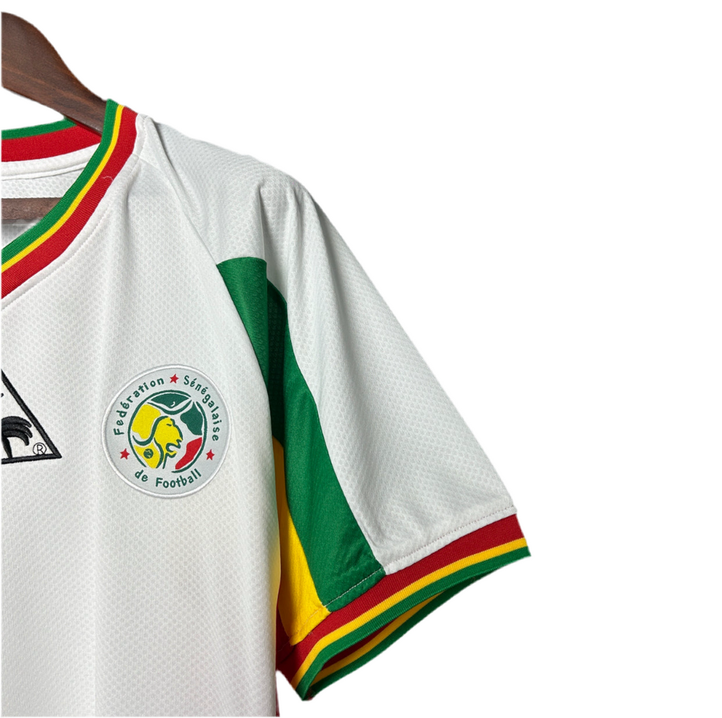 Maillot Rétro Sénégal 2002 – Blanc, Vert, Jaune & Rouge
